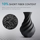 SUNLU włókno węglowe PETG Filament, filament PETG-CF do drukarki 3D 1,75 mm, doskonałe właściwości mechaniczne, wysoka odporność na uderzenia, odporny na ciepło, szpula 1 kg (czarny matowy).