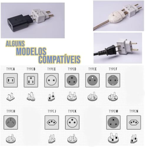 Adaptador Plugue de Tomada Bob Esponja Benjamin 10A 16A 20A Plug Pino Grosso e Fino até 250v - Compl