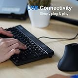 Perixx PERIBOARD-426 Compact Wired USB Mini Keyboard, QWERTY UK Layout, Lightweight Design, Multimedia Keys, Black - Image 6