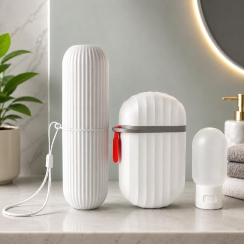OSLEN 3-in-1 Travel Toiletry Kit with Toothbrush Holder, Travel S...