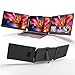 Grazz Laptop Screen Extender Triple Monitor - 14 inch Portable Monitor FHD 1080P Attachment Extended for Laptop Extra Screen Compatible with Windows Mac Travel Work Fits 13-17" Laptops