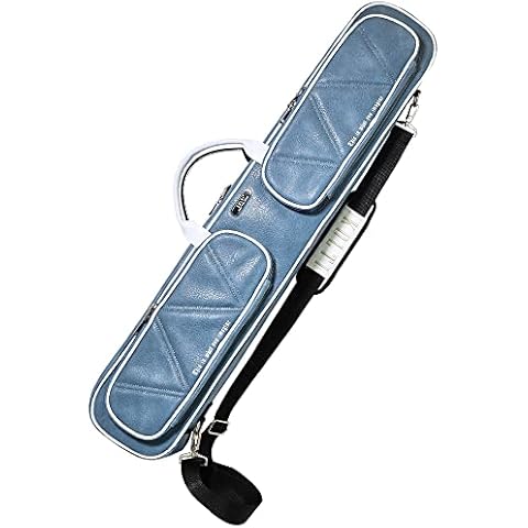 3x4 Pool Cue Case, Professional Billiard Cue Stick Carrying Case, Soft & Waterproof Oxford Cloth Stick Bag with Shouler Case Strap Cover