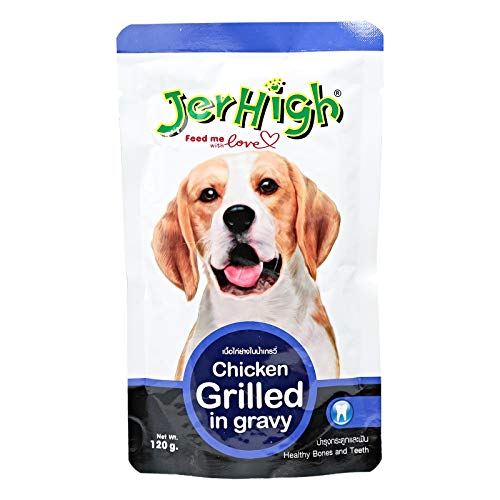 Image of JerHigh Chicken Grilled in Gravy Wet Dog Food for All Life Stages - 120 g (Pack of 12)