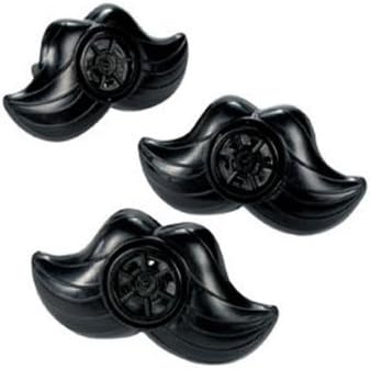 Fun Express - AZ920 (48 pieces), (2.5 inches) Plastic Mustache Lip Whistles - Small Party Whistle (Black)