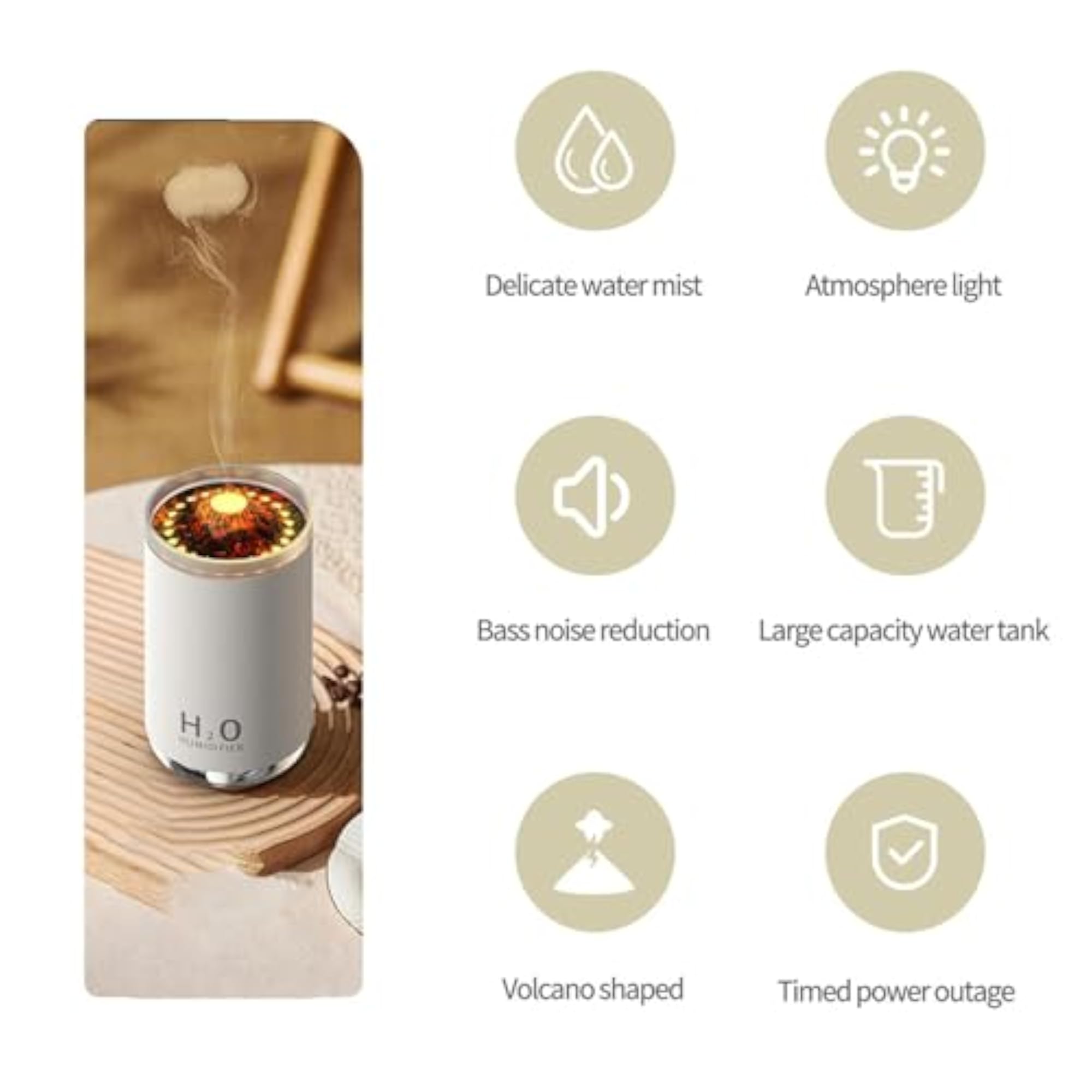 Essential Oil Diffuser, Low Noise Air Humidifier