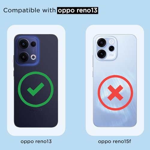 Image of Amazon Basics Back Cover for Oppo Reno 13 5G Mag-Safe Shockproof PC + TPU Protective Case Magnetic Support Bumper Case (Transparent Mag-Safe)