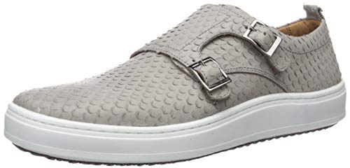 Brothers United Men's Leather Luxury Double Monk Slip on Sneaker Loafer