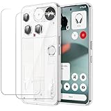 Yzniyzce für Nothing Phone 3 Hülle mit 2 Stück Schutzfolie für Panzerglas, Durchsichtig Handyhülle Schlank Soft TPU Silikon Stoßfester Schutzhülle für Nothing Phone 3 6,77" (Klar)