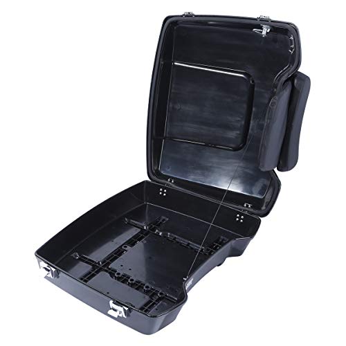 Xfmt 5.5" Razor Tour Pack Trunk W/Backrest Pad & Two-Up Mount Rack For Harley Touring Road King Street Glide Road Glide Electra Glide 2009-2013 #TOP4