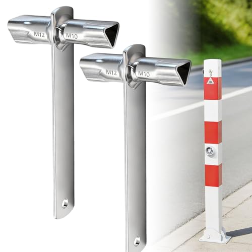 2 Stück Doppelkopf Dreikantschlüssel Doppelgröße M10/M12 Pollerschlüssel Dreikantschlüssel Für Absperrpfosten Geeignet für Barrierepfosten und Leitplankenpfosten mit Dreikantverschlüssen