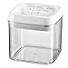 Felli® Flip Tite Acrylic 4" x 4" Food Storage Square Canister,16 oz.