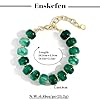 ENSKEFEN Green Beaded Bracelets for Women Trendy Chunky Statement Bracelet Adjustable Acrylic Resin Large Beads Bangle Bracelet Summer Boho Jewelry #5