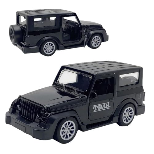 Image of Kammateswara Thar 1:32 Scale Die-Cast Metal Cars in Pull-Back Action Openable Doors Thar with Lights and Music | Alloy Model for Kids | Toys for Kids (Random Color)