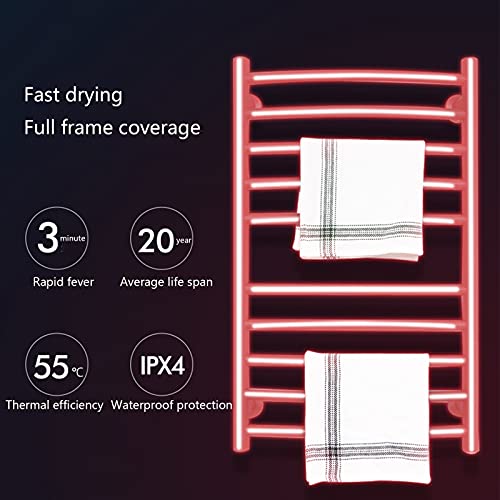 Toallero Calefaccionado de Acero Inoxidable con 10 Barras Inteligente de Pared 8