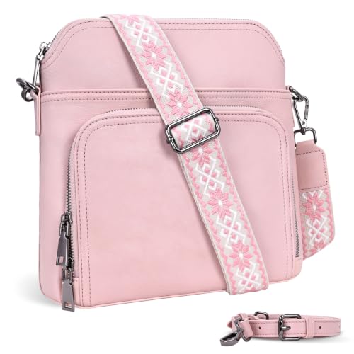 Image of Iswee Leather Crossbody Bag Women Purse and Handbag with Built in Wallet