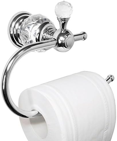 Kabter Brass Toilet Paper Holder Wall Hooks,Chrome