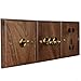 Retro American-Industrial Style Light Switch Socket, Walnut Solid Wood Toggle Light Rocker Switch 1/2 Way Brass Lever, Interior Light Switch ON-Off Plate Decorative Wall Plate(1 Gang)