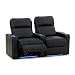 Octane Turbo XL700 Black Bonded Leather with Power Recline (Row of 2 Straight)