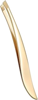 TEMKIN Eyebrow Tweezers 1Pc Eyebrow Tweezer Hair Beauty Slanted Puller Stainless Steel Eye Brow Clips Hair Removal Makeup Tool (Color : Gold) Tweezers