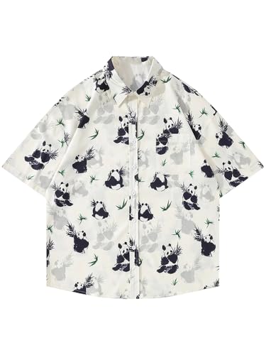 T-shirt homme col chemise style chinois à manches courtes ample décontracté
