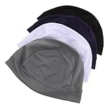 OUNONA 4pcs Windproof Cycling Cap Helmet Liner Set, Sweat Wicking Thermal Beanie for Men Women, Breathable