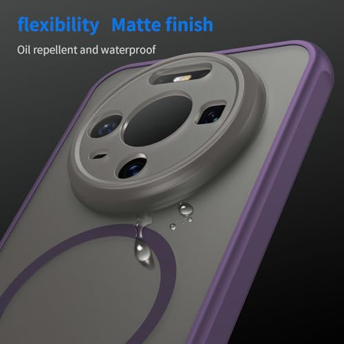 Image of Compatible with Huawei Mate 80 Pro Case Cover,Compatible with MagSafe,Anti-Fall,Compatible with Huawei Mate 80 Pro 5G SGT-AL50 Cell Protective Phone Case Purple