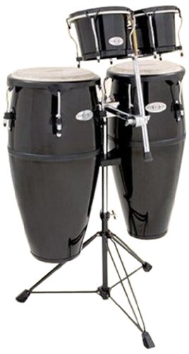 Toca 2300FBK-K Synergy Series Fiberglass Conga Set with Stand, Bongos & Bongo Mounting