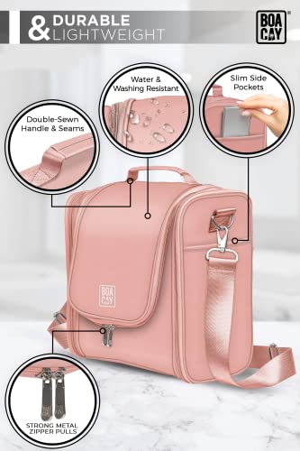 Extra Large Hanging Travel Toiletry Bag for Women and Men, Hygiene Bag, Bathroom and Shower Organizer Kit with Elastic Band Holders for Toiletries, Cosmetics, Makeup, Brushes
