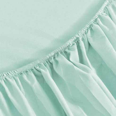 JÁCLER Twin 3 Piece Sheet Set- Microfiber Bedding - Bed Sheets - Extra Soft - Easy Fit - Breathable & Cooling Sheets - Comfy, Wrinkle, Fade - Stain Resistant– Aqua