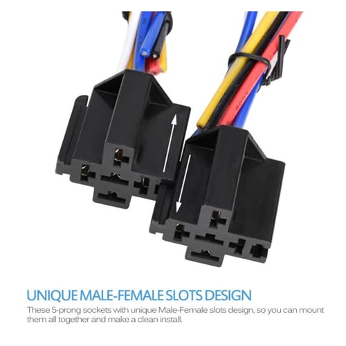Arnés de cables enchufe de relé de coche 24V 5 pines impermeable para faro 4