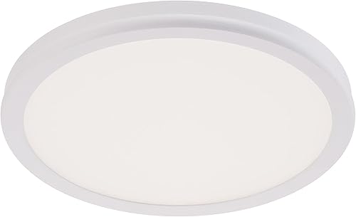 WAC Lighting Geos - Montaje empotrado redondo LED de perfil bajo de 10 pulgadas, 3000 K, color blanco