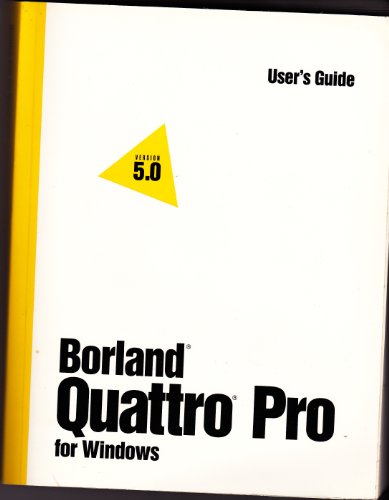 Borland Quattro Pro for Windows Version 5.0 Use... B000KO3PR6 Book Cover