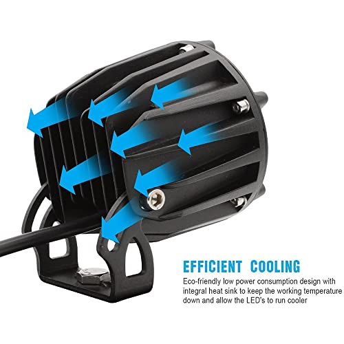 25W LED motocicleta Spot Light 5500K Farol Luzes de Condução Luz de Nevoeiro 12V 24V para Moto Trato