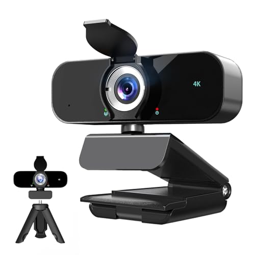 Image of 4K Webcam with Microphone /Tripod, USB Web Camera for PC /Computer /Laptop /mac /, Auto Focus /Light Correction /Beauty Filter,Best Webcam for Streaming /Broadcasting /Video /Conference /Gaming