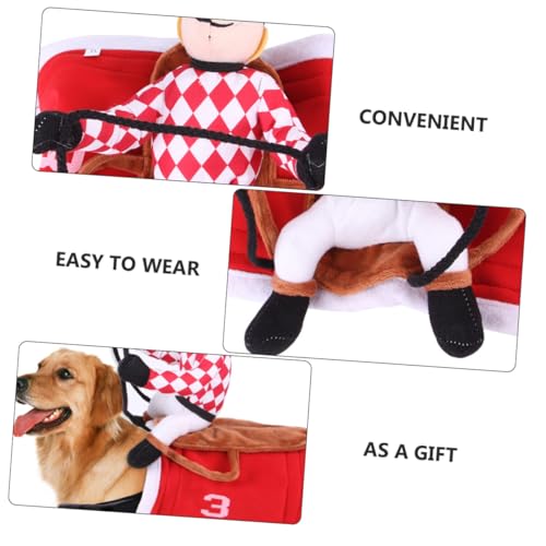 Disfraz para perro rojo talla M de poliéster y algodón miniatura 6