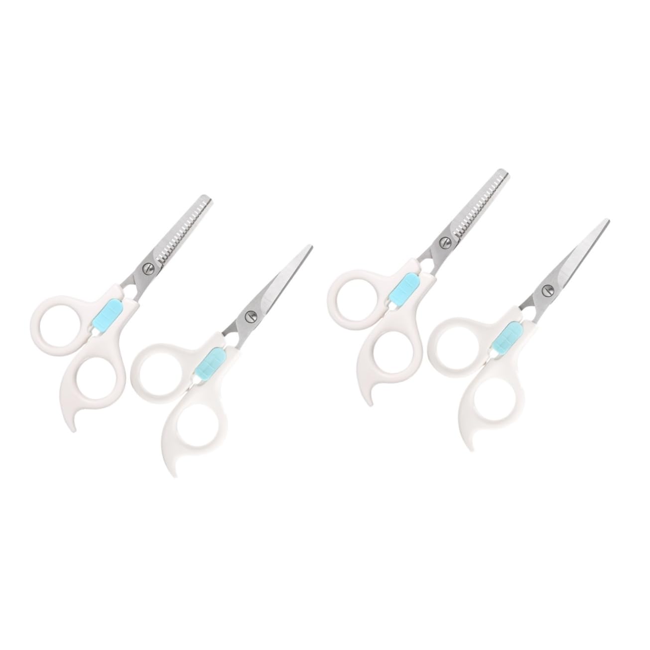 FRCOLOR 4pezzi Per Set Sfoltire e Frangiare Per Acconciature Domestiche Forbice Forbice Colore
