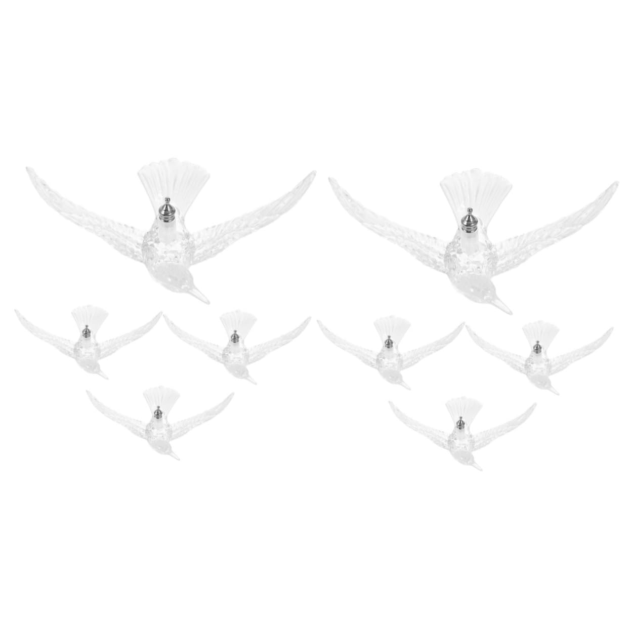Décoration d'oiseau transparente raffinée pour un décor d'oiseaux de plafond chic