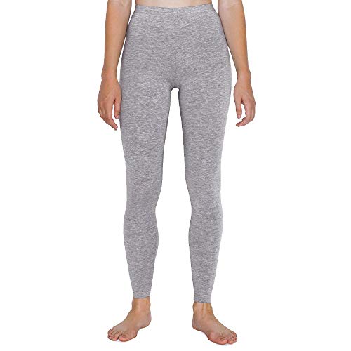 American Apparel Ladies' Cotton Spandex Jersey Leggings - Heather Grey - M