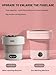 Portable Washing Machine, Mini Washer,16L Upgraded Large Capacity Foldable Washer.Deep Cleaning of Underwear, Baby Clothes and Other Small Clothes.Suitable for Apartments, Dormitories, Hotels.(Pink)