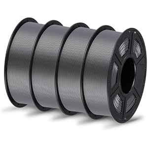 ANYCUBIC PETG Filament 1.75mm, 3D Printer Filament, Accuracy +/- 0.02mm, Exceptional Toughness, Print with FDM 3D Printers, 4 Pack 1KG Reusable Spool,Black+Texture Silver+Forest Green+Yellow