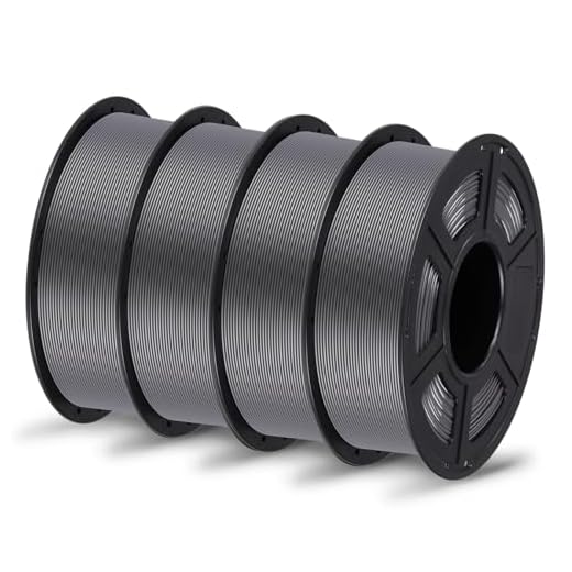 ANYCUBIC PETG Filament 1.75mm Bundle, 3D Printer Filament, Dimensional Accuracy +/- 0.02mm, Exceptional Toughness, Print with Most FDM 3D Printers, 1KG Reusable Spool, 4KG Texture Grey