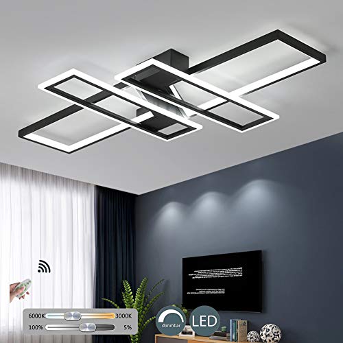 KBEST Luz De Techo LED Lámpara Regulable con Control Remoto Cuadrado Luces...