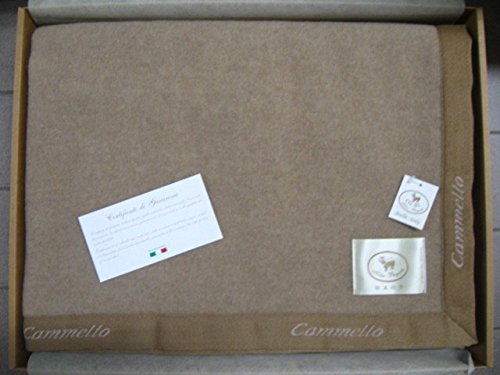 Cobi Coperta Letto Matrimoniale Aurora Cammello Cashmere Lana