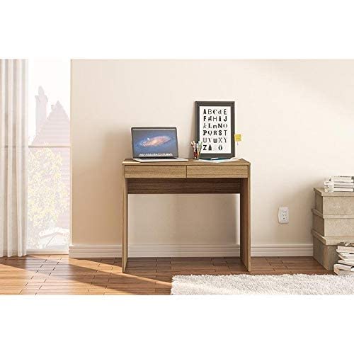 Escrivaninha Tijuca com 2 gavetas Castanho Politorno