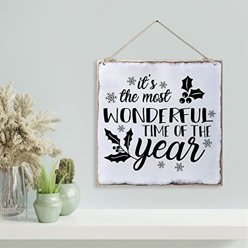 Plaque en bois rustique de Noël pour table basse et cuisine chic - 4
