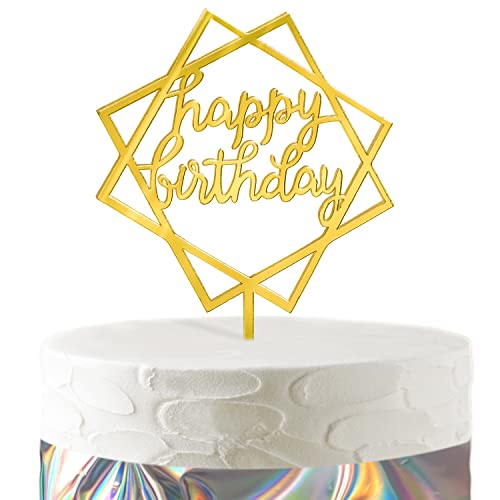 HaHaHa! 誕生日 ケーキトッパー HAPPY BIRTHDAY デコレーションピック ケーキ飾り バースデー 記念日 お祝い 飾り付け Cake Topper (Happy Birthday E)（Amazon）