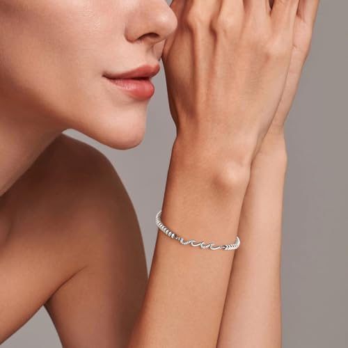 Gift for Daughter Sister Bestie Friends Mom The Waves of Life We've Through Together Wave Bracelet Women Birthday Retirement Insprational Gifts for Her2