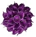 Meide Group USA 14" Real Touch Latex Calla Lily Bunch Artificial Spring Flowers for Home Decor, Wedding Bouquets, and centerpieces (18 PCS) (Purple)