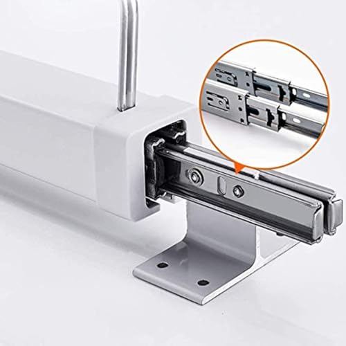 Varilla de ropa de extracción para armario percha extensible de acero 4
