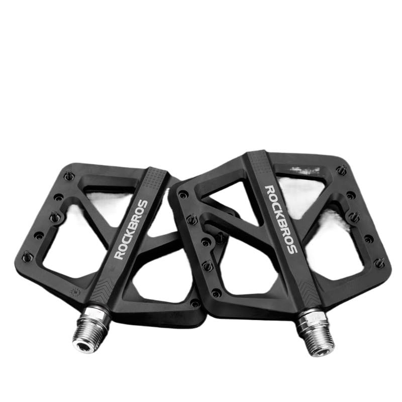 MTB Pedale Fahrrad Pedale Fahrrad Ultraleichte Dichtung Lager Radfahren Nylon Straße BMX MTB Pedale Flache Plattform Fahrrad Teile Zubehör Pedale Fahrrad (Color : M906-BK)